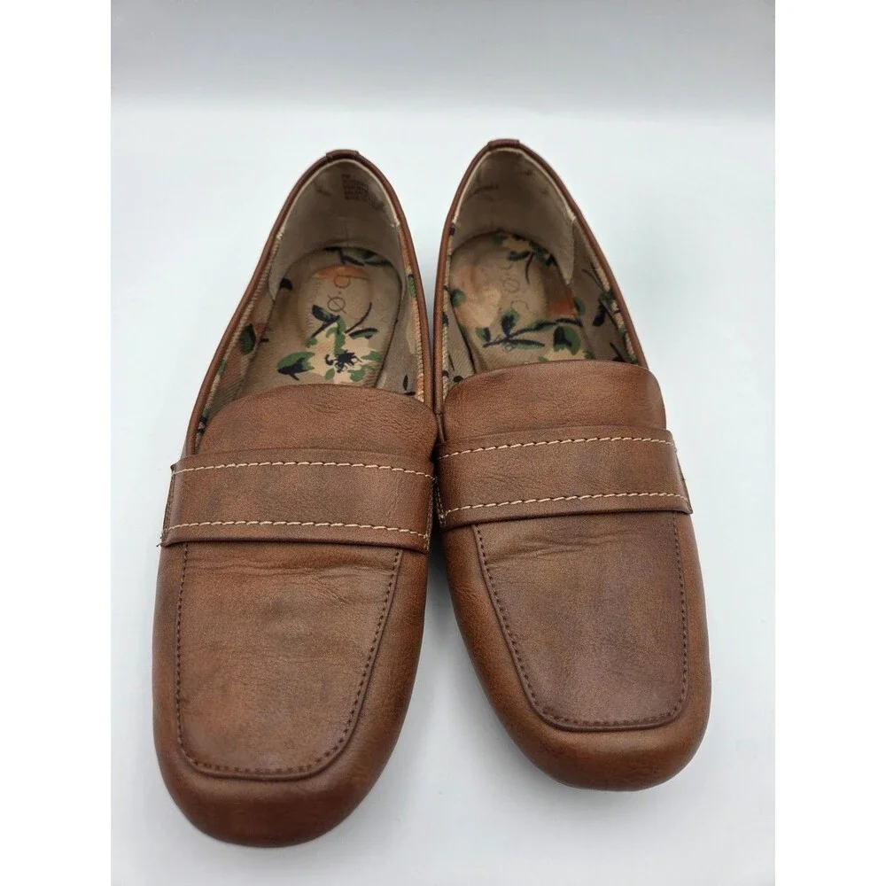 b.o.c. Born Concept Women's Loafers Cognac Brown Slip On Comfort Shoes Size 8M